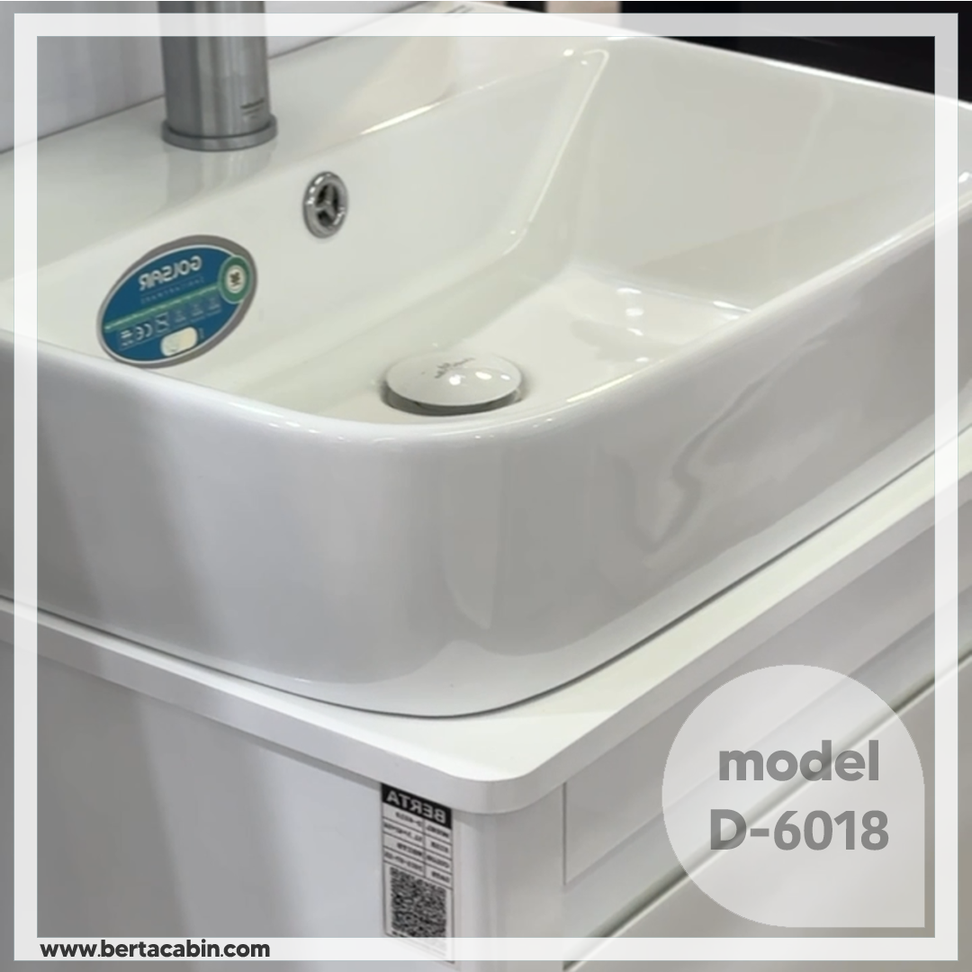 معرفی کابینت روشویی پی وی سی مدل D-6018